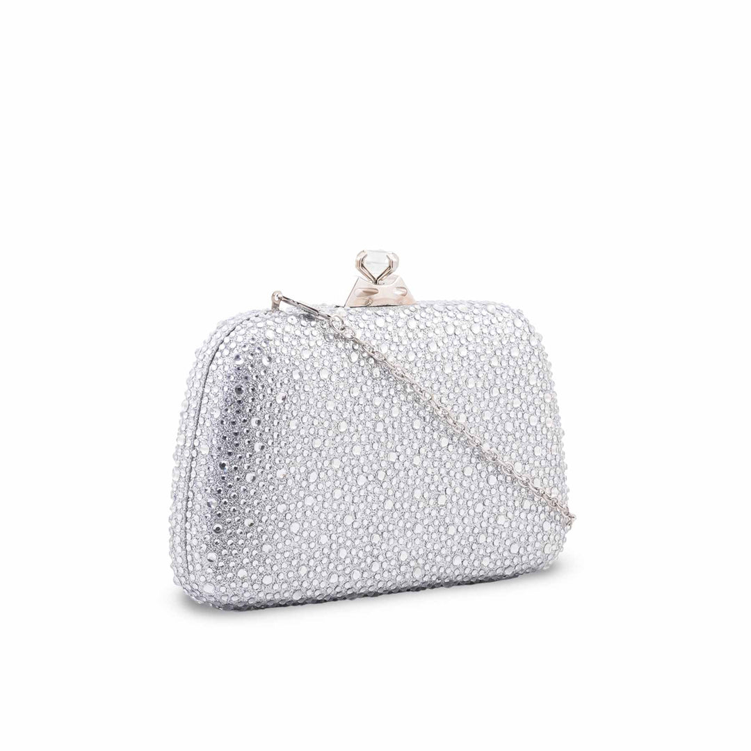 Silver Bridal Clutch P24557