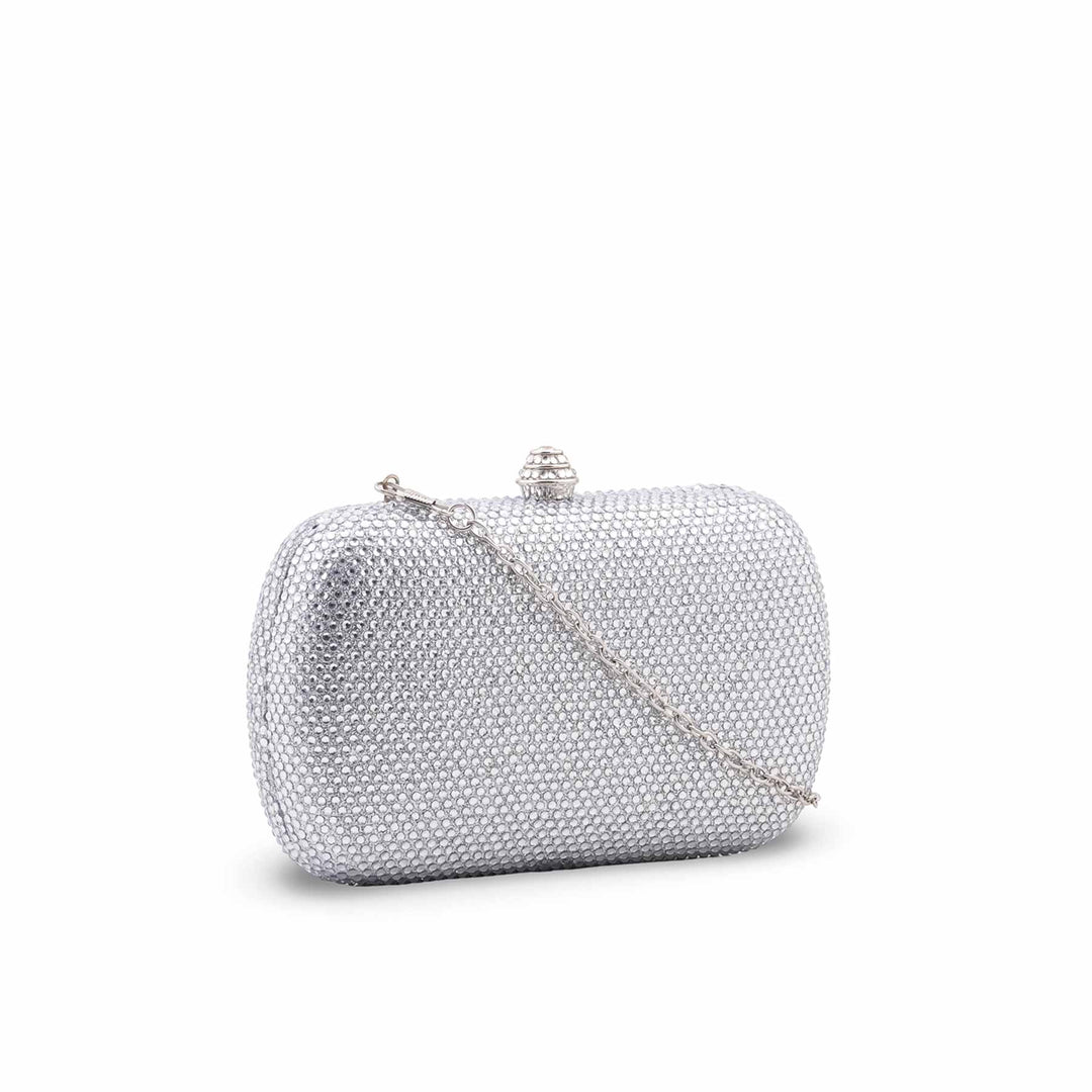 Silver Bridal Clutch P24558