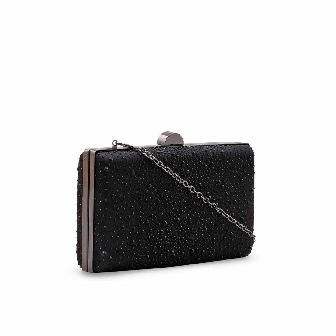 Black Fancy Clutch For Ladies P24559