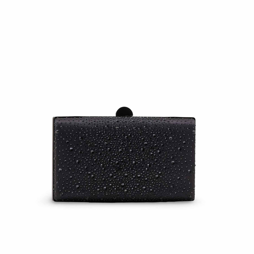 Black Fancy Clutch For Ladies P24559