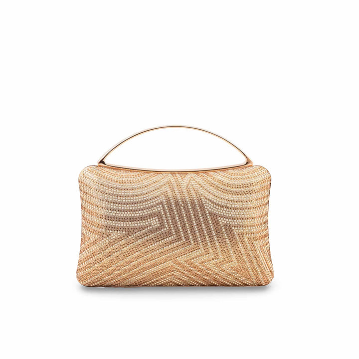 Golden Fancy Clutch For Ladies P24560