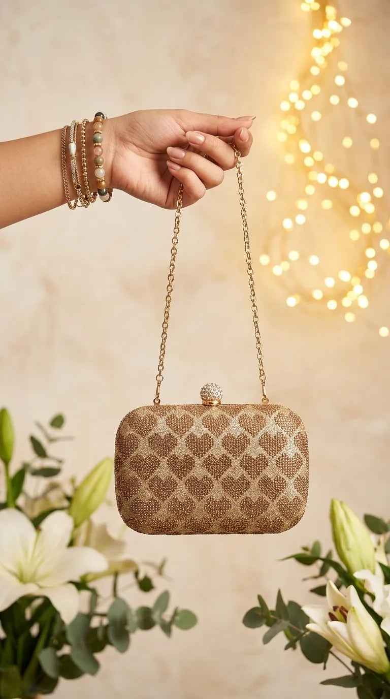 Golden Bridal Clutch P24561