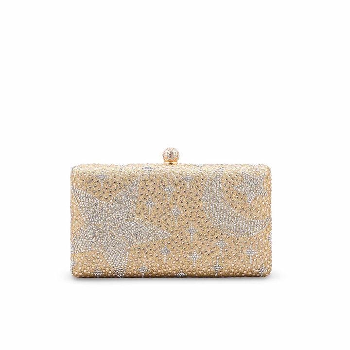 Golden Fancy Clutch For Ladies P24562