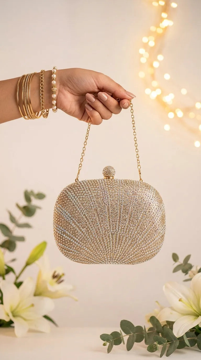 Golden Bridal Clutch P24563