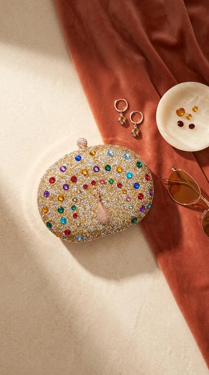 Golden Bridal Clutch P24564