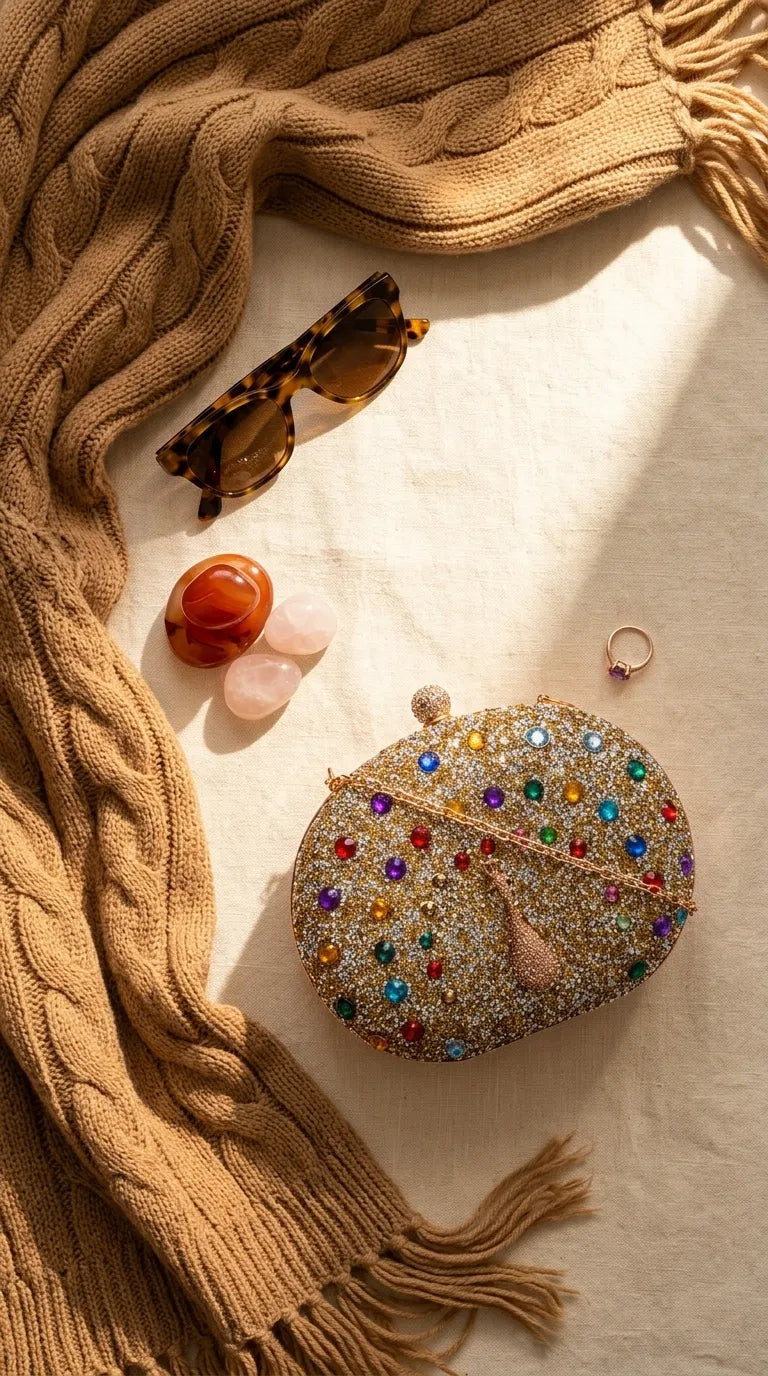 Golden Bridal Clutch P24564