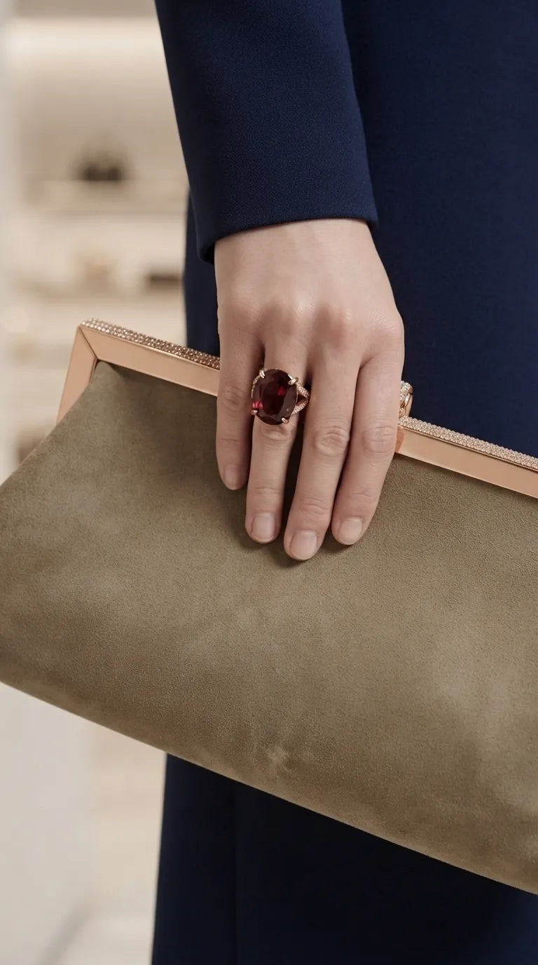 Beige Formal Clutch For Women P24571
