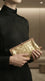 Golden Fancy Clutch For Women P24574