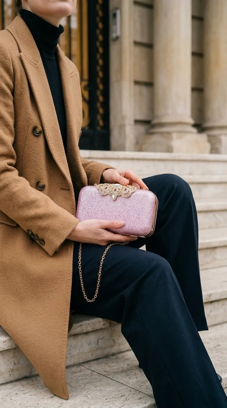 Pink Fancy Clutch For Women P24576