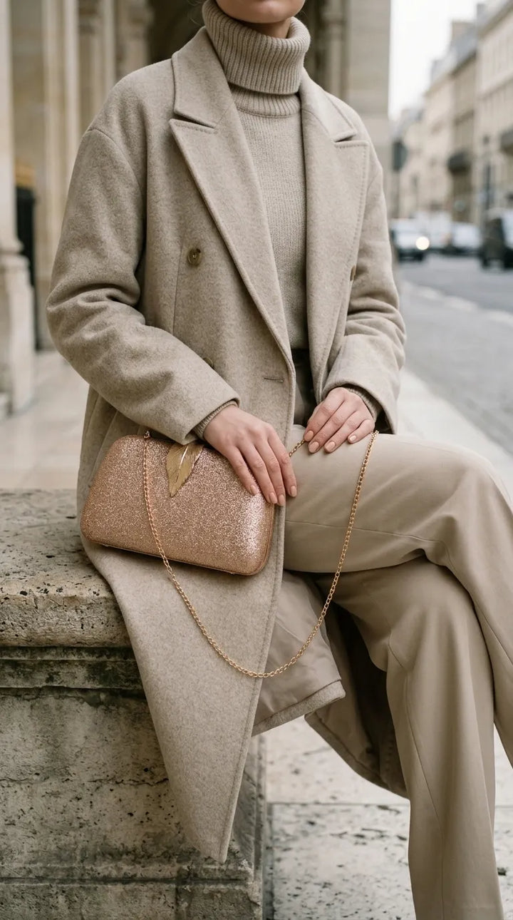 Beige Fancy Clutch For Women P24577