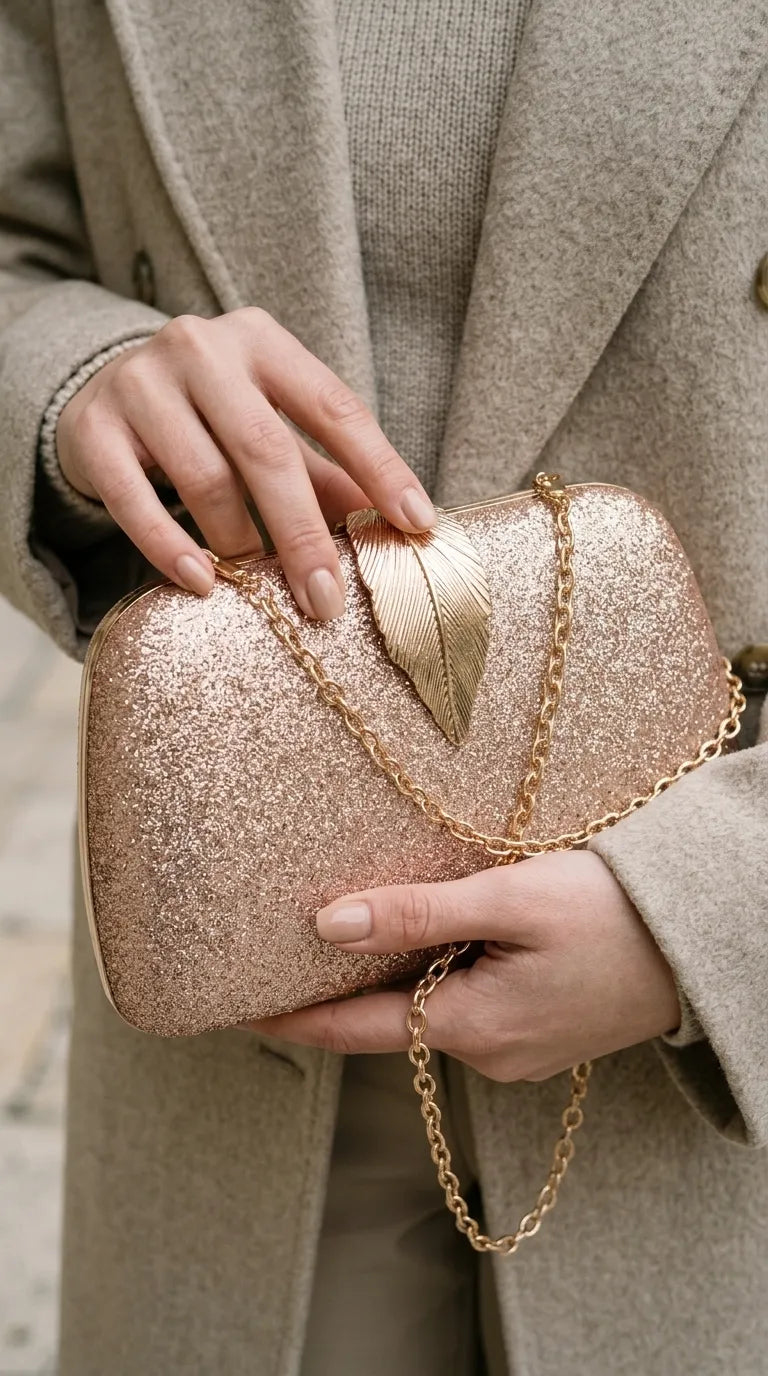 Beige Fancy Clutch For Women P24577