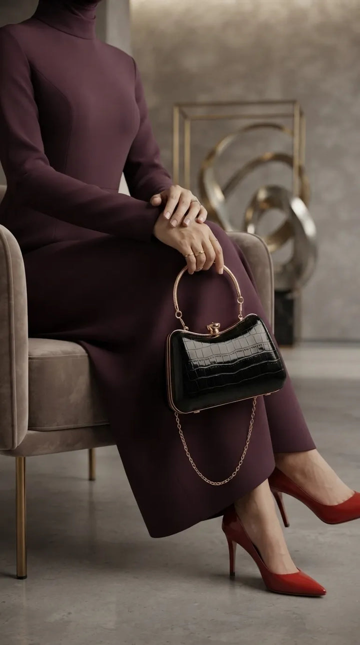 Black Fancy Clutch For Women P24580