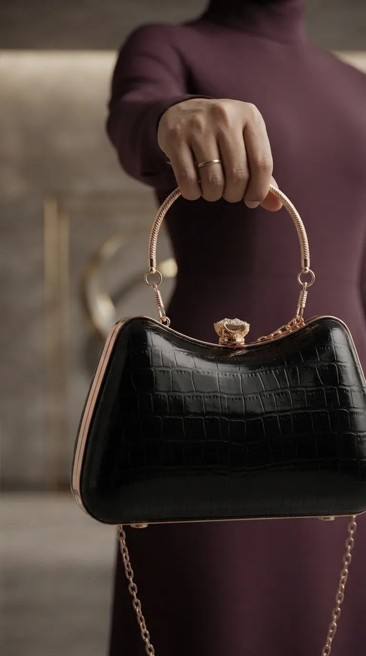 Black Fancy Clutch For Women P24580