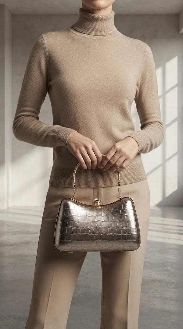 Grey Fancy Clutch For Women P24580
