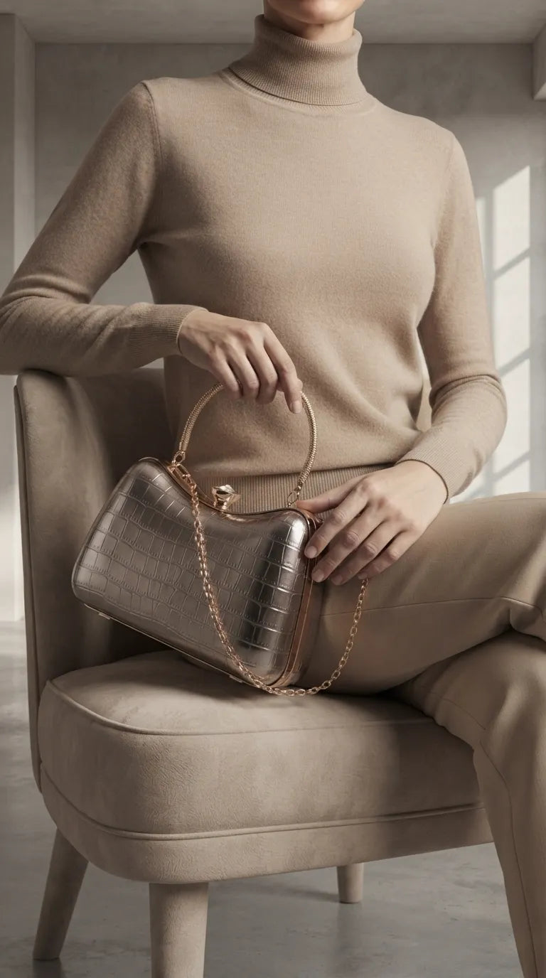 Grey Fancy Clutch For Women P24580