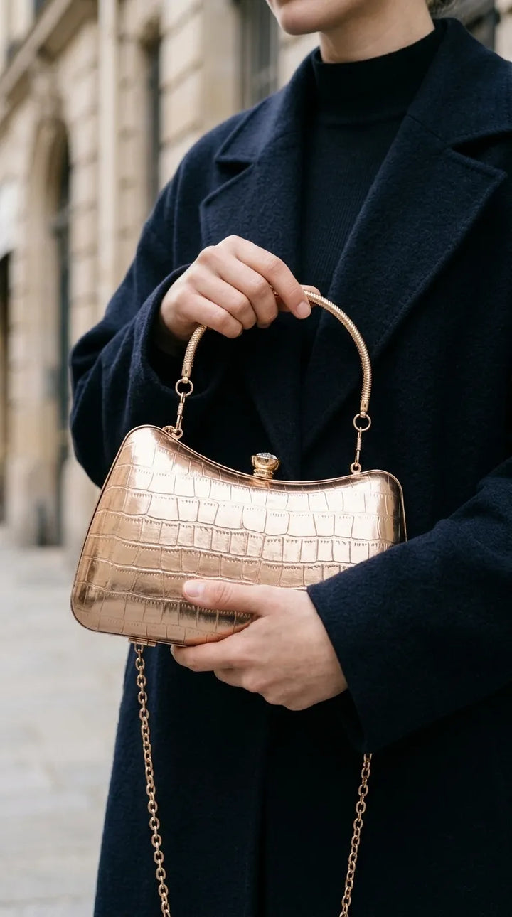 Champagne Fancy Clutch For Women P24580