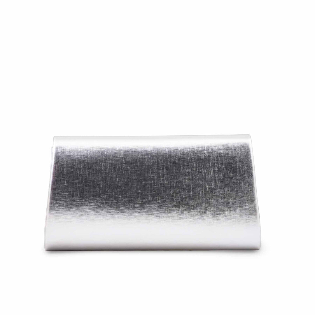 Silver Formal Clutch For Ladies P24599
