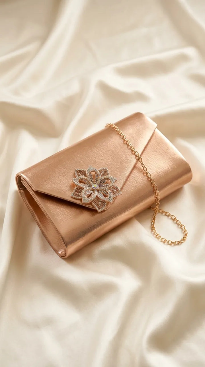 Champagne Formal Clutch For Ladies P24599