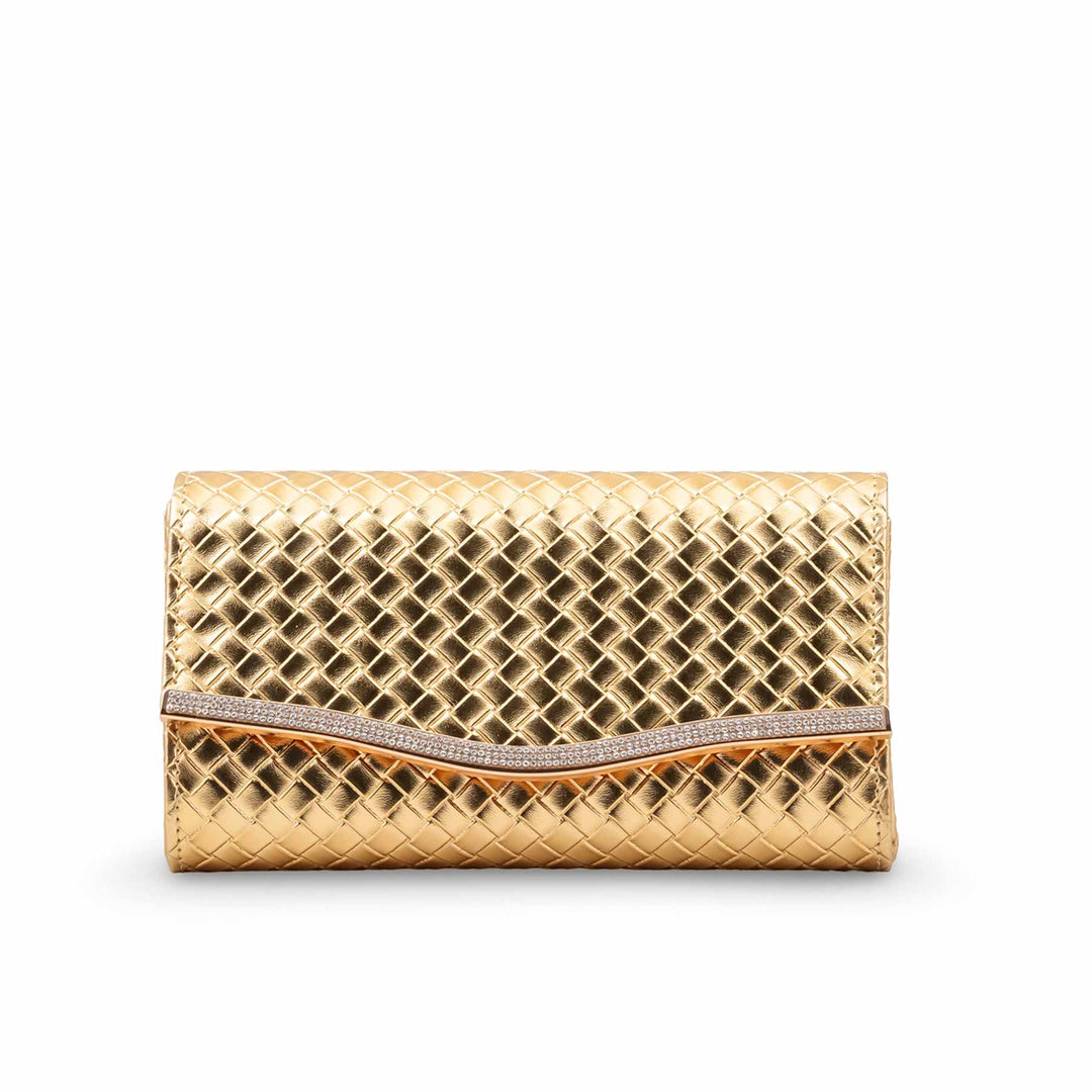 Golden Formal Clutch For Ladies P24600