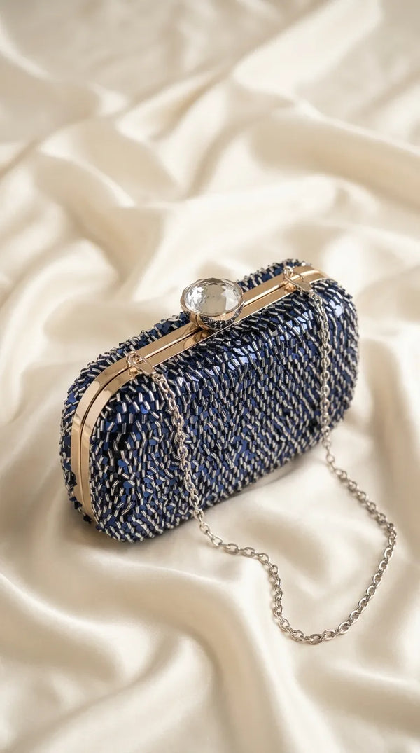 Blue Fancy Clutch For Ladies P24603