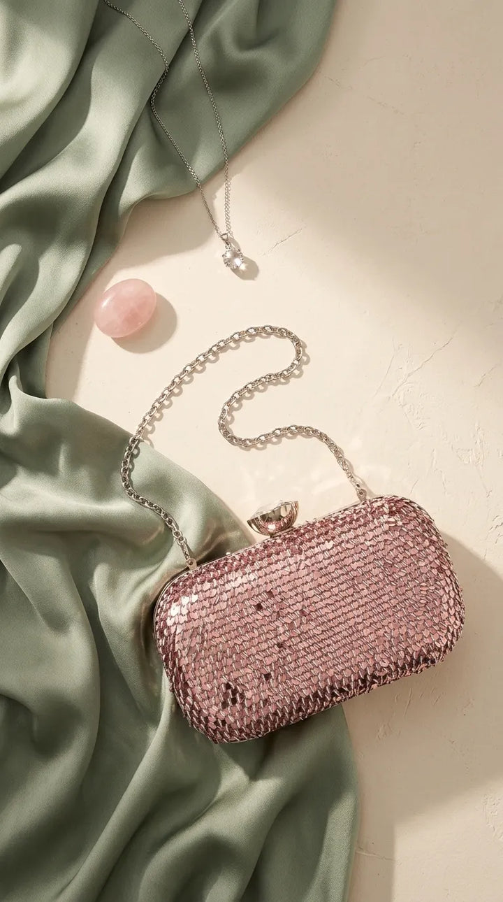 Pink Fancy Clutch For Ladies P24603