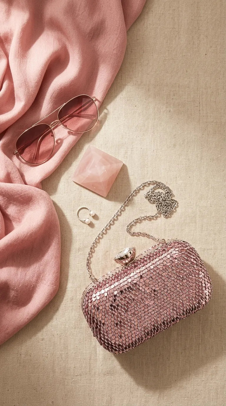Pink Fancy Clutch For Ladies P24603
