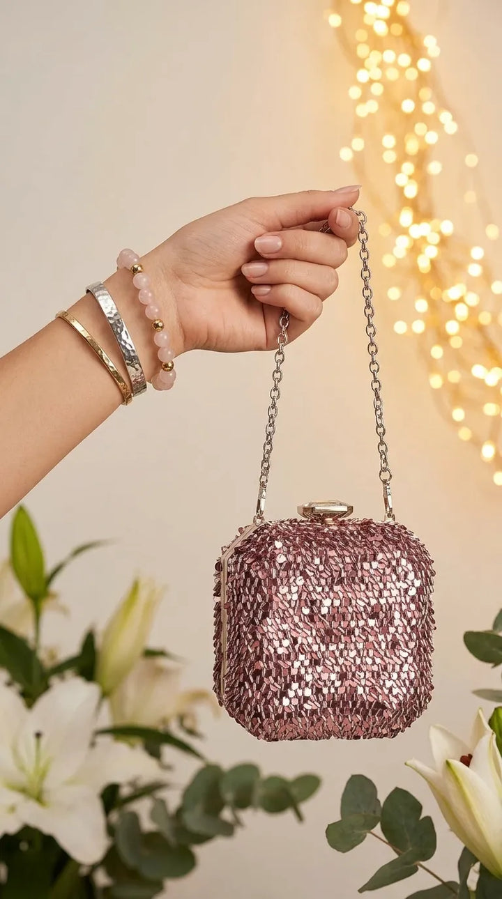 Pink Fancy Clutch For Ladies P24604