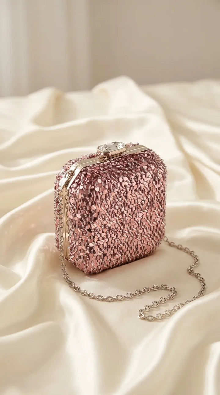 Pink Fancy Clutch For Ladies P24604