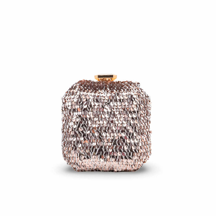 Champagne Fancy Clutch For Ladies P24604