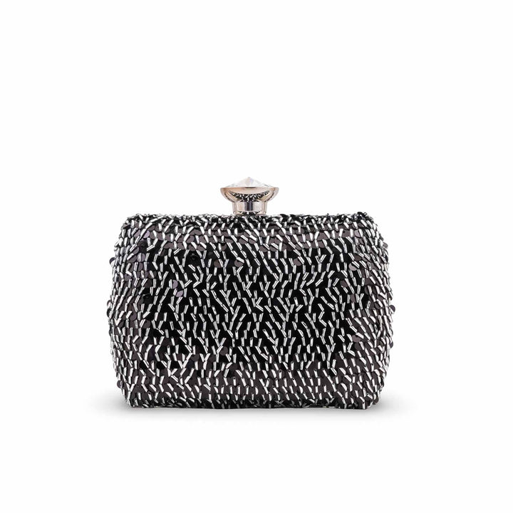 Black Fancy Clutch For Ladies P24605