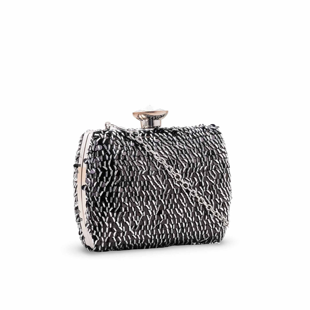 Black Fancy Clutch For Ladies P24605