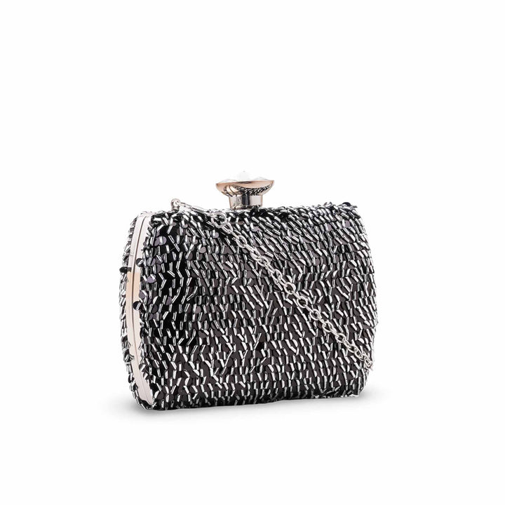 Black Fancy Clutch For Ladies P24605