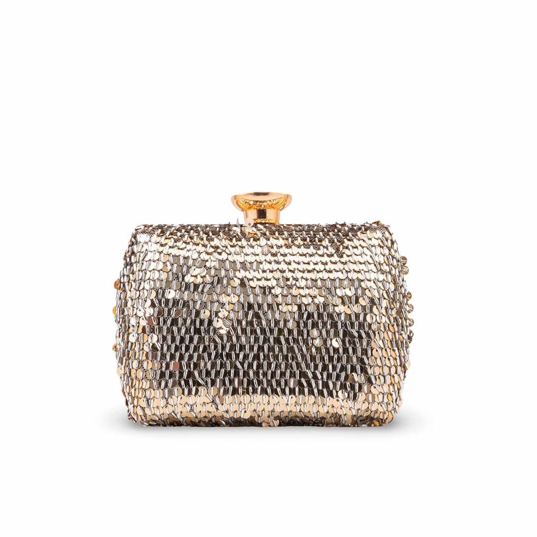 Golden Fancy Clutch For Ladies P24605