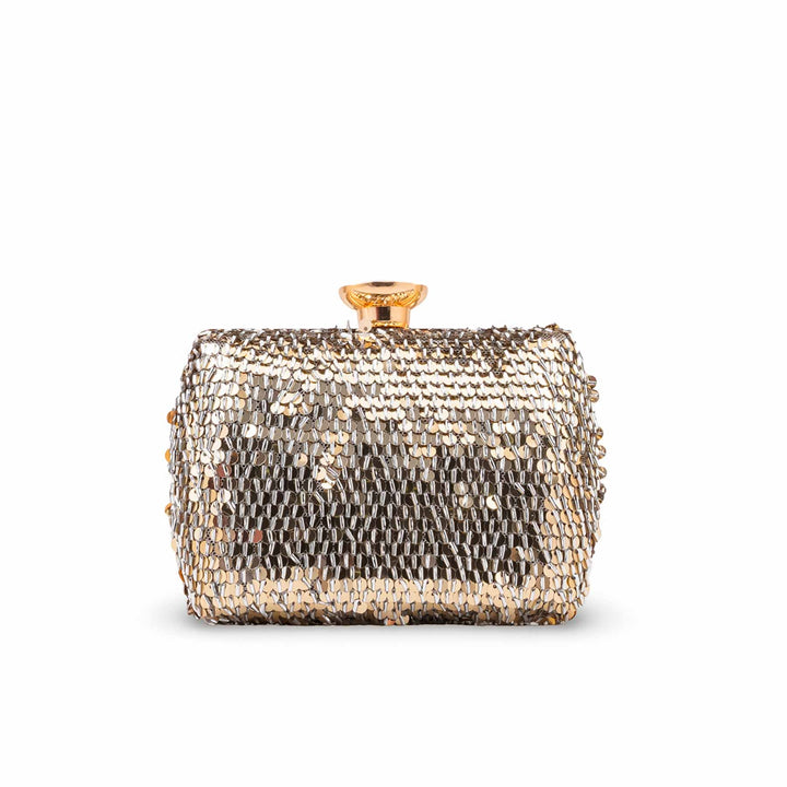 Golden Fancy Clutch For Ladies P24605