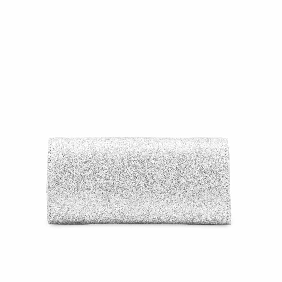 Silver Fancy Clutch For Ladies P24608