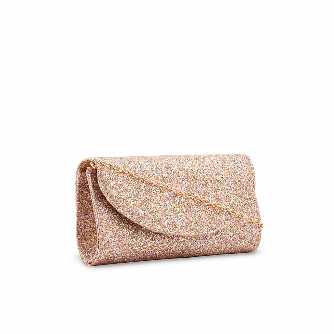 Champagne Fancy Clutch For Ladies P24608