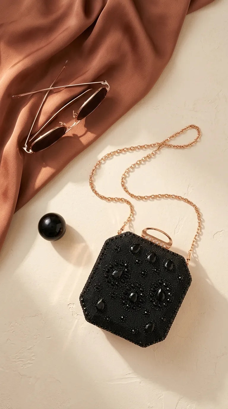 Black Bridal Clutch P24609