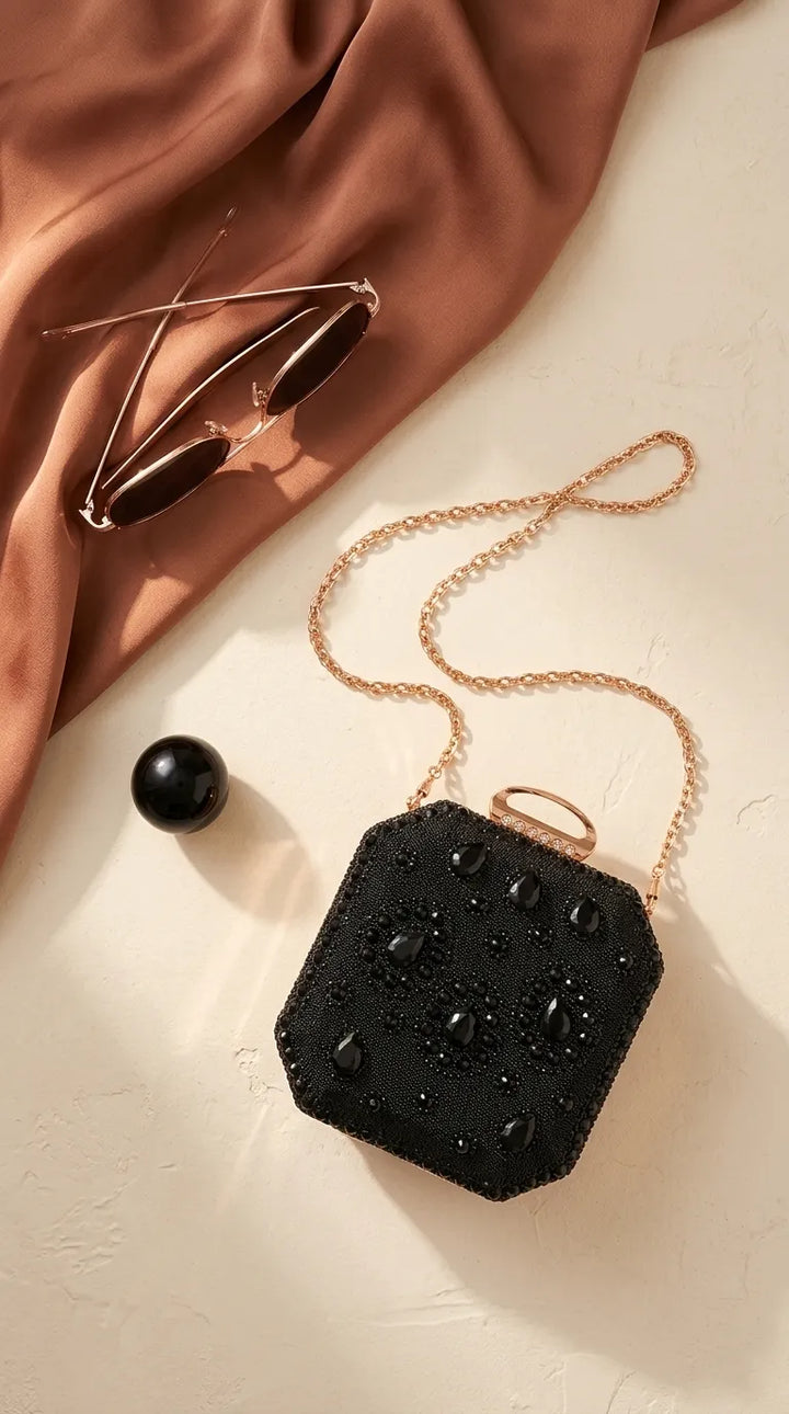 Black Bridal Clutch P24609