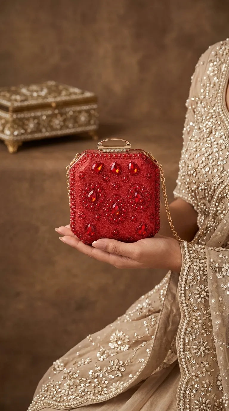 Red Bridal Clutch P24609