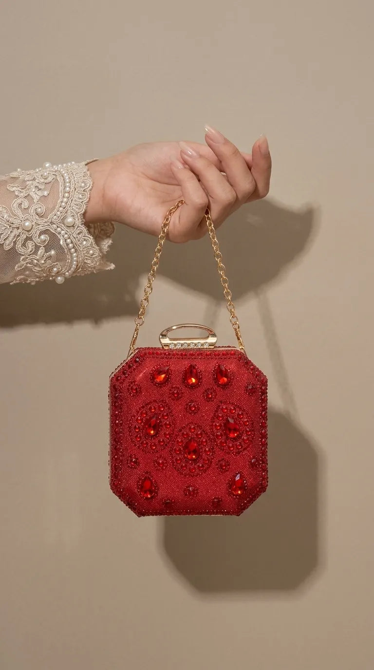 Red Bridal Clutch P24609