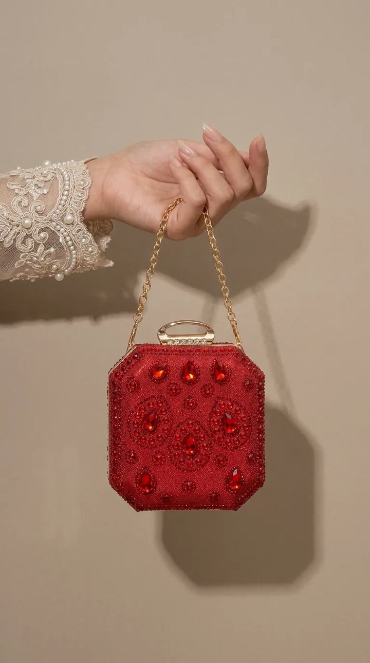 Red Bridal Clutch P24609
