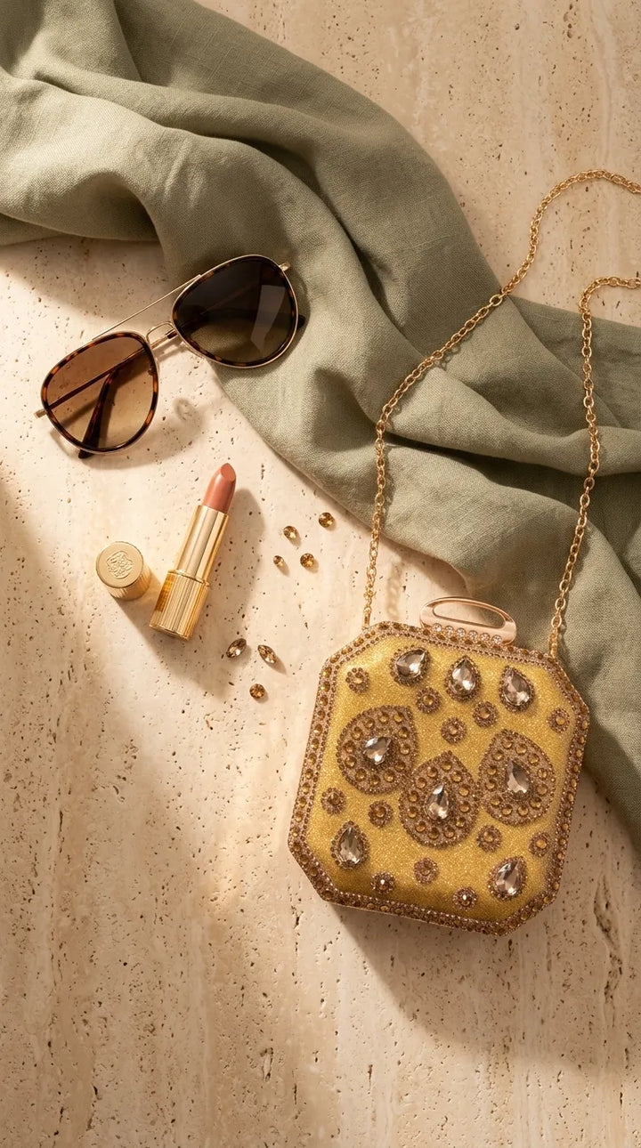 Golden Bridal Clutch P24609