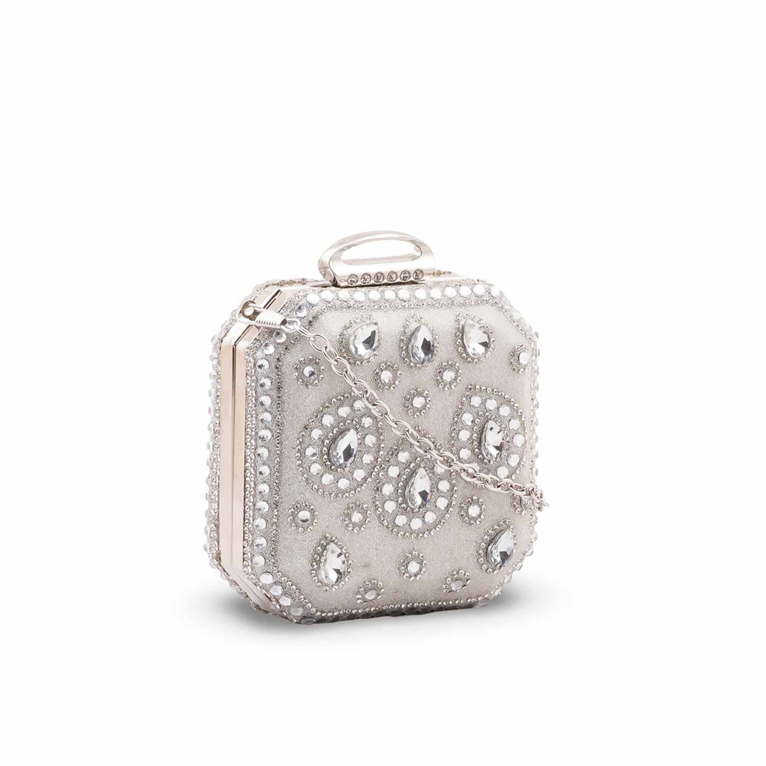 Silver Bridal Clutch P24609
