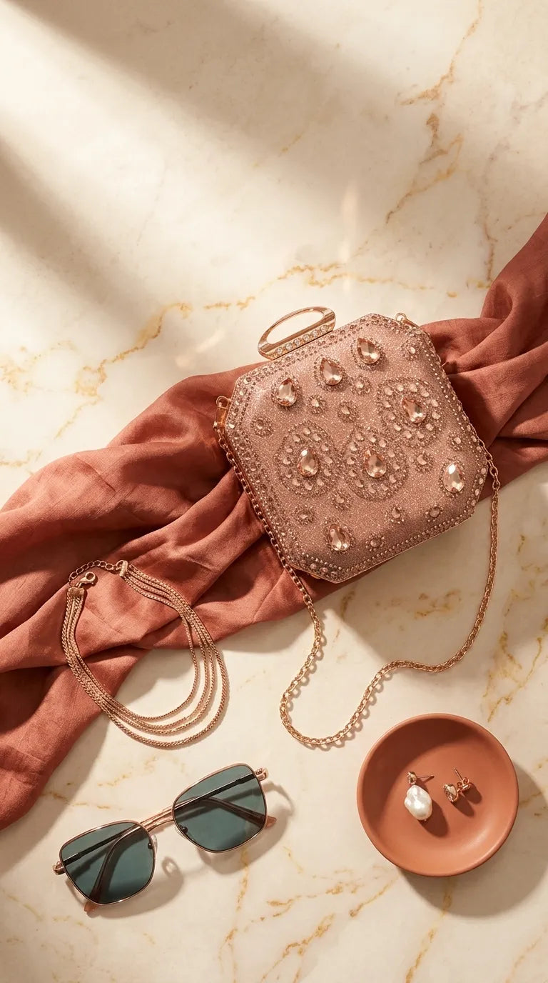 Champagne Bridal Clutch P24609
