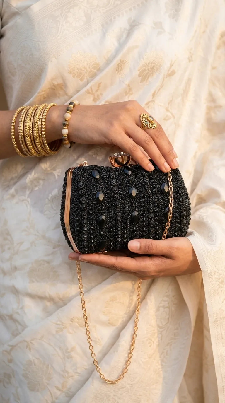 Black Bridal Clutch P24610
