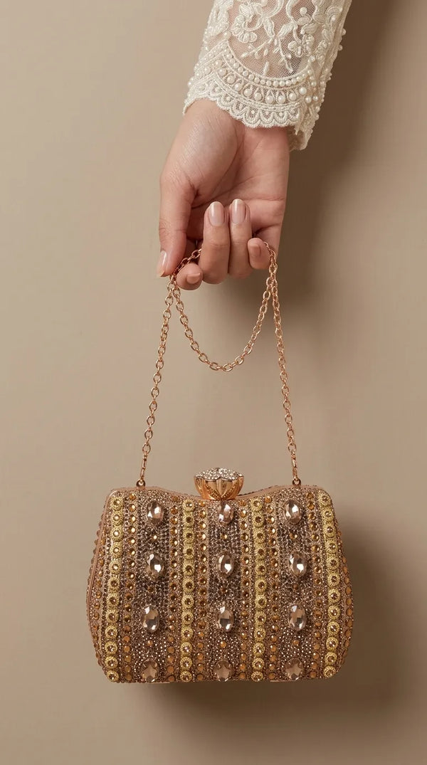 Golden Bridal Clutch P24610