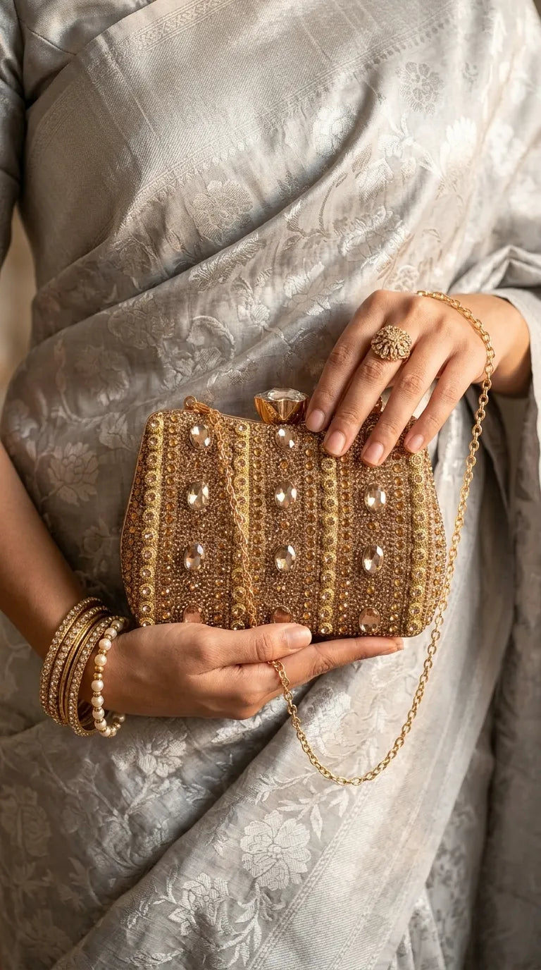 Golden Bridal Clutch P24610