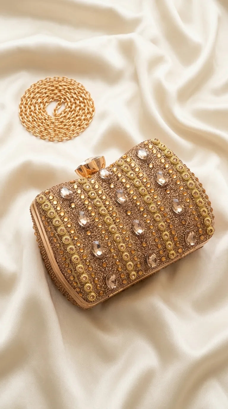 Golden Bridal Clutch P24610