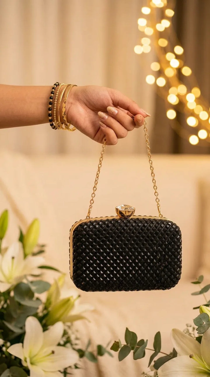 Black Bridal Clutch P24611