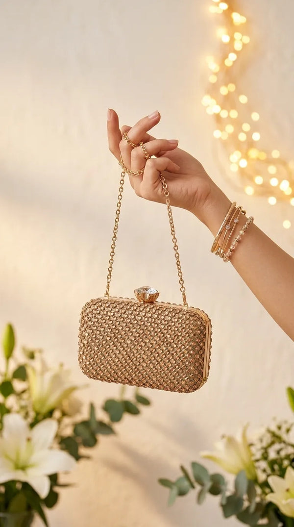 Golden Bridal Clutch P24611